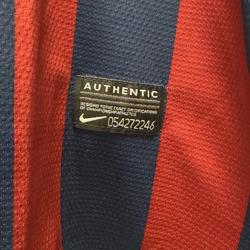 Nike FC Barcelona Luis Suarez #9 2013-2014 Men's Sz Large Home Soccer Jersey euc